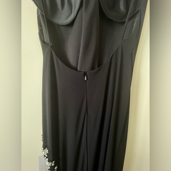 NWT Mac DUGGAL RHINESTONE ENCRUSTED SIDE SLIT CAMI BODYCON GOWN size 4 - Picture 13 of 15